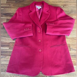 Talbots Petites Vibrant Red Blazer